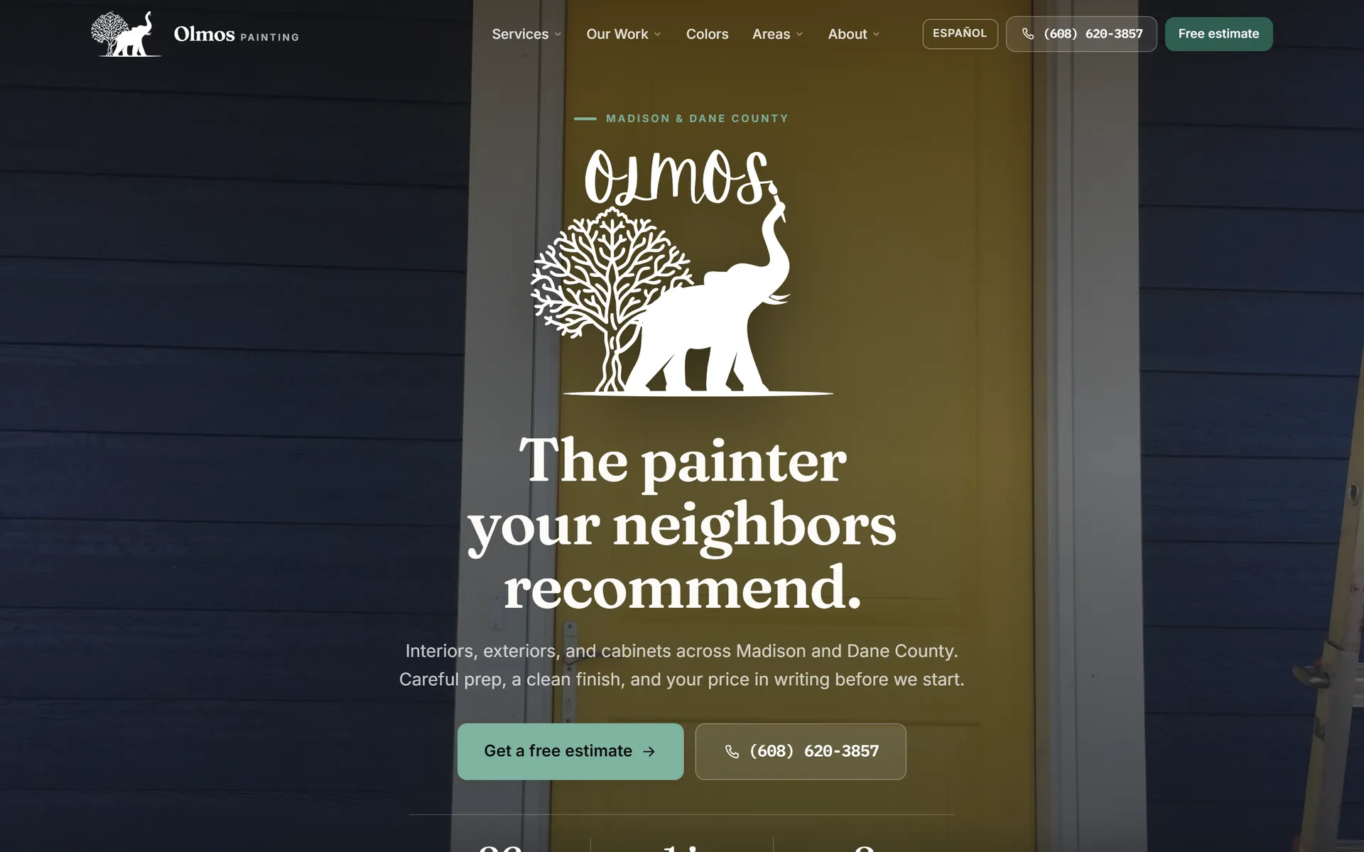 Olmos Painting website built by EMOR